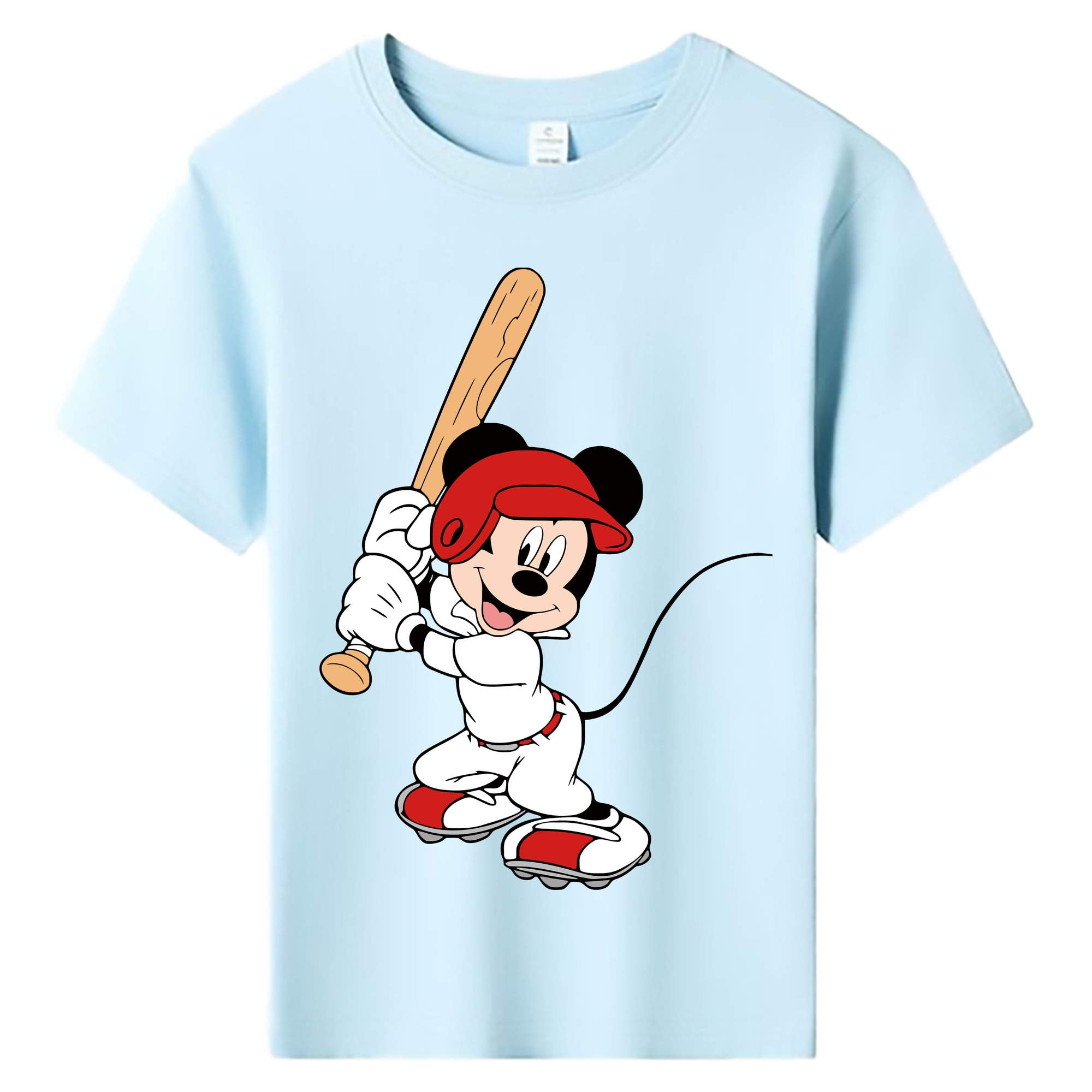 ミッキーマウス Mickey Mouse 綿100％キッズTシャツ（フロントプリント）